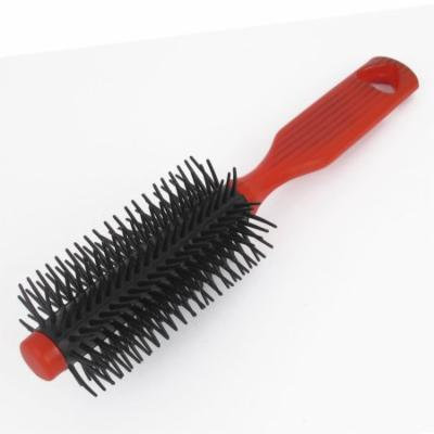 Red Black Plastic Round Bristle Roll DIY Curly Styling Hair Comb Brush Hairbrush