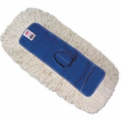 Kut-A-Way Dust Mop Head, Cotton/Polyester, White, 24w x 5d, Cut-End, D