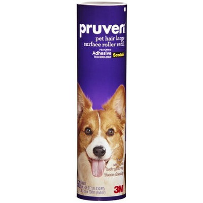 Pruven 836P-LSRF-50 8-Inch by 26.2-Feet Pet Hair Large Surface Roller Refill, 50-Sheet