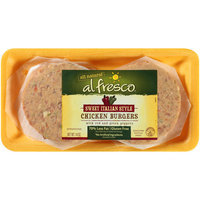 Al Fresco Sweet Italian Style Chicken Burgers, 4 count