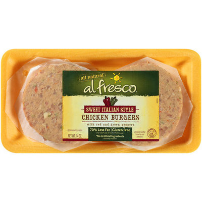 Al Fresco Sweet Italian Style Chicken Burgers, 4 count