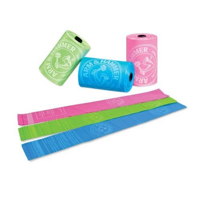 Bamboo Arm & Hammer Disposable Pet Waste Bags Refills, Colors Vary