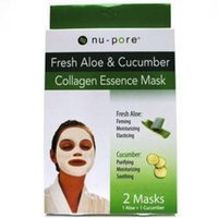 Nupore nu-pore Fresh Aloe & Cucumber Collagen Essence Mask 2 masks 1 Aloe And 1 Cucumber
