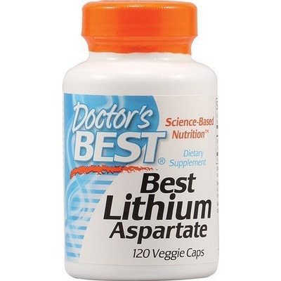Lithium Aspartate 5mg by Doctor's Best - 120 Vegetarian Capsules