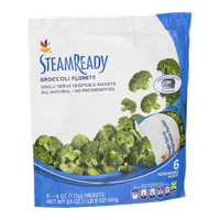 Ahold Steam Ready Broccoli Florets Single Serve Packets - 6 CT