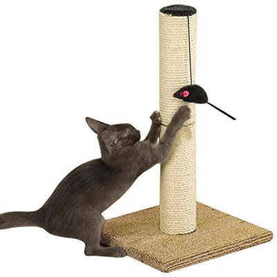 Meow Town Sisal Scratch N' Stow Scratching Cat Post, Natural