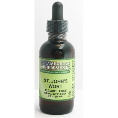 St. John's Wort Alcohol Free No Chinese Ingredients American Supplements 2 oz L