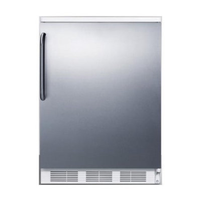 Summit FF6SSTB 5.5 Cu. Ft. Stainless Steel Undercounter Compact Refrigerator