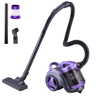 Yescomusa Oem Bagless Canister vacuum Cleaner 3L 1300W Multi Floor Cleaner Home Bedroom Purple
