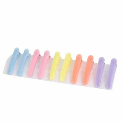 Girls Lady Plastic Alligator Hair Clips Clamps Hairpin 60mm 10 Pcs Candy Color