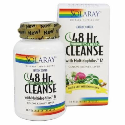 Solaray - 48 Hour Cleanse with Multidophilus 12 Probiotics & Herbs - 30 Vegetarian Capsules