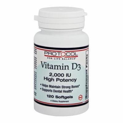 Protocol For Life Balance - Vitamin D3 2000 IU - 120 Softgels