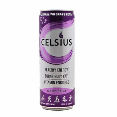 Celsius, Sparkling Grape Rush, 12 - 12 fl oz (355mL) Cans