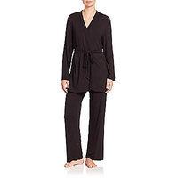 Oscar de la Renta Sleepwear Three-Piece Luxe Pajamas
