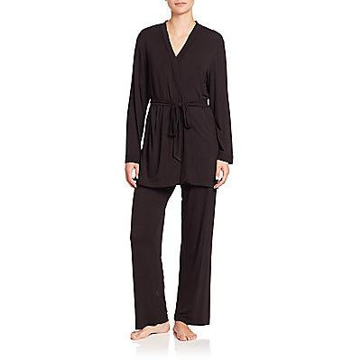 Oscar de la Renta Sleepwear Three-Piece Luxe Pajamas