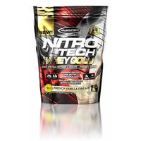 MuscleTech Nitro Tech 100% Whey Gold Muscle Building Powder, Vanilla, 1 Pound