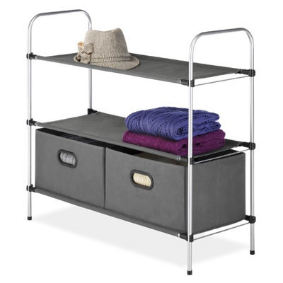 Whitmor 6779-4464 3-Tier Shelves with 2 Drawers