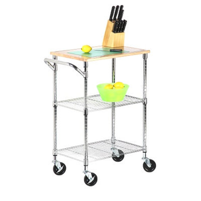 Honey-Can-Do cart: 2 Shelf Rolling Chopping Cart