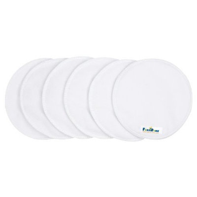FuzziBunz Nursing Pads, White, 6 Pack (Discontinued by Manufacturer)