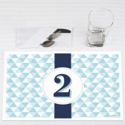 Two Much Fun - Boy - 2nd Birthday Party Placemats - Set of 12