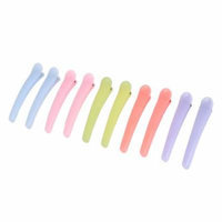 Lady Women Fashion Plastic Alligator Hair Clips Hairpin 80mm 10 Pcs Candy Color