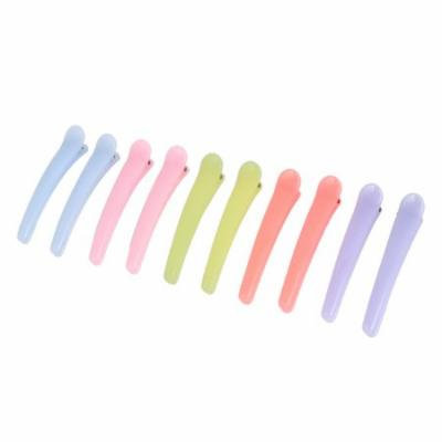 Lady Women Fashion Plastic Alligator Hair Clips Hairpin 80mm 10 Pcs Candy Color