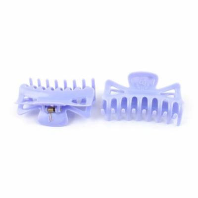 Purple Plastic Hair Jaw Clip Claw Clamp Hairclip Hairpin 2Pcs