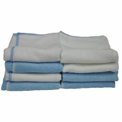Eurow Microfiber 14in x 14in 230 GSM Cleaning Towels 2 Colors 8-Pack