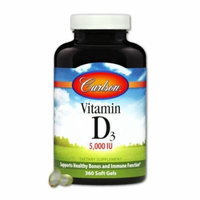 Vitamin D 5000 IU Carlson Laboratories 360 Softgel