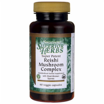 Swanson Super Potent Reishi Mushroom Complex 60 Veg Caps