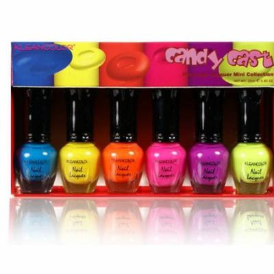(6 Pack) KLEANCOLOR Nail Lacquer Mini Collection - Candy Cast - Neon Nail - KCNPC593