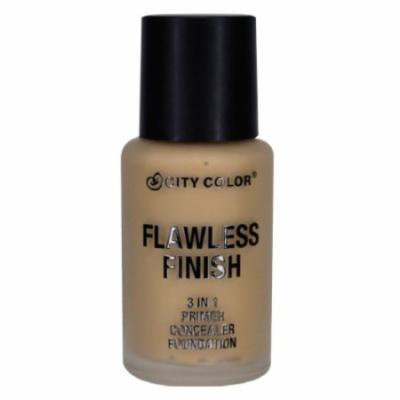 CITY COLOR Flawless Finish 3 In 1 Primer, Concealer Foundation - Medium