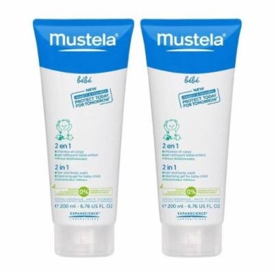 Mustela Bebe Range 2 in 1 Hair & Body Wash - 6.76 fl oz - 2 pk