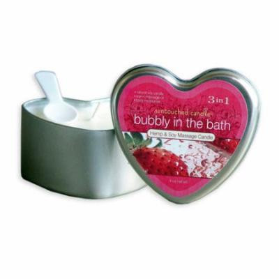 Earthly Body 3 In 1 Massage Heart Candle - Bubbly In The Bath, 6.0 oz.