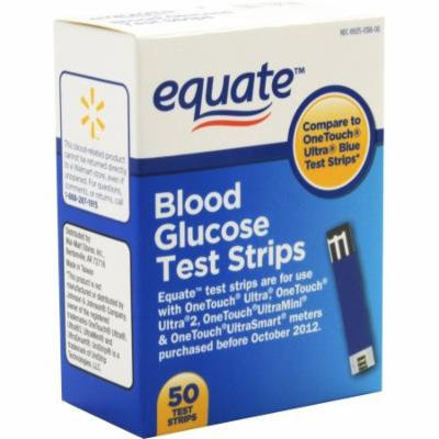 Equate Blood Glucose Test Strips, 50 count