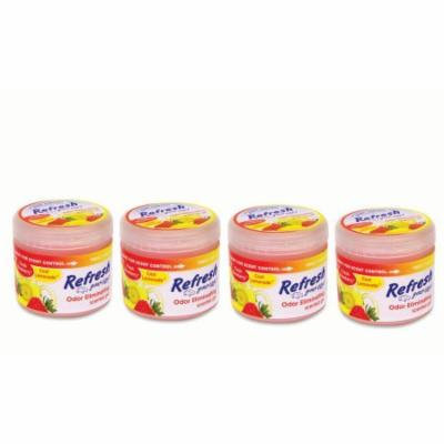 4-Pack Refresh Your Car 4.5oz Gel Can Strawberry/Lemonade Car Air Freshener