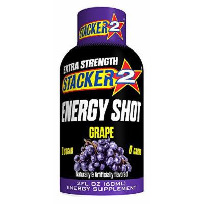 Stacker 2 Extra Strength Energy Shots, Grape, 2 Ounce