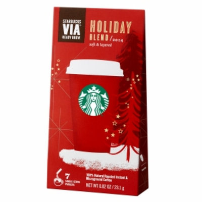 Starbucks Coffee Via Instant Coffee, Holiday Blend, 7 ea