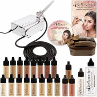 16 Foundation Shades Belloccio Professional AIRBRUSH COSMETIC MAKEUP SYSTEM Kit