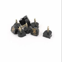 Woman Shoes Repair High Heel Tips Tap Lift Stiletto Dowel Black 13mmx13mm 10pcs