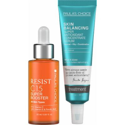 Paula's Choice RESIST C15 Super Booster + SKIN BALANCING Super Antioxidant Concentrate Serum with Retinol - Complete Duo
