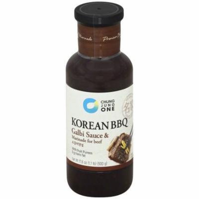 Chung Jung One Korean BBQ Galbi Sauce & Marinade for Beef, 17.6 oz, (Pack of 6)