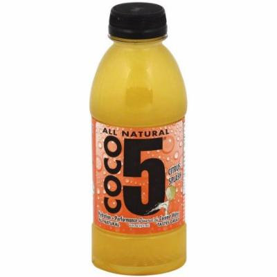Coco5 Citrus Splash Coconut Water, 16 fl oz, (Pack of 12)