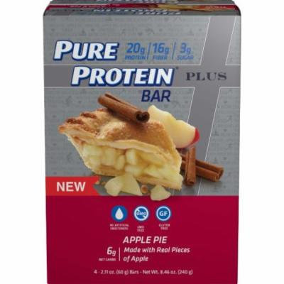 Pure Protein Plus Apple Pie Bars, 2.11 oz, 4 count