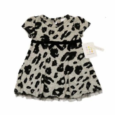 ABSORBA Toddler Girl's Gray Animal Print Ruffled Bottom Dress 2T 3T 4T AUTG5692