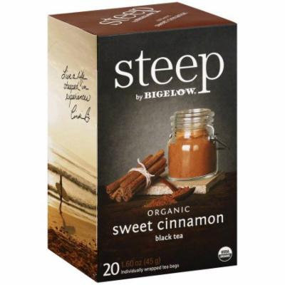 Steep by Bigelow Organic Sweet Cinnamon Black Tea Bags, 20 count, 1.6 oz, (Pack of 6)