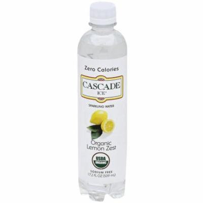 Cascade Ice Organic Lemon Zest Sparkling Water, 17.2 fl oz, (Pack of 12)