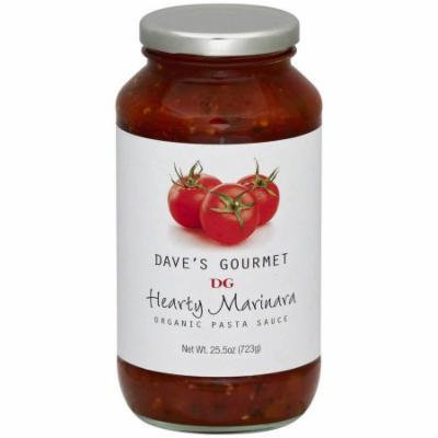 Daves Gourmet Hearty Marinara Organic Pasta Sauce, 25.5 oz, (Pack of 6)