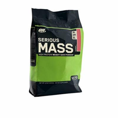 Optimum Nutrition Serious Mass Drink, Strawberry, 12 Pound
