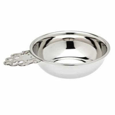 Silver-Plated Baby Porringer Serving Dish Food Bowl Christening Gift